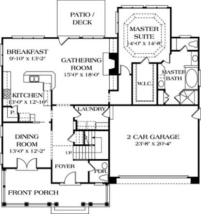 Floorplan 1 for House Plan #3323-00114
