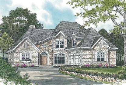 European House Plan #3323-00116 Elevation Photo