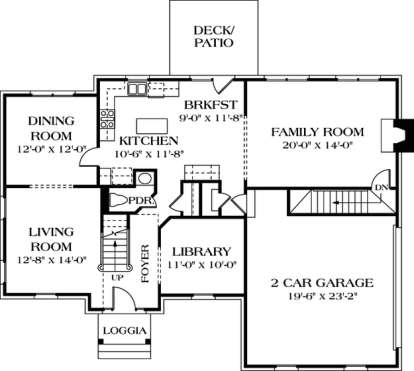 Floorplan 1 for House Plan #3323-00119