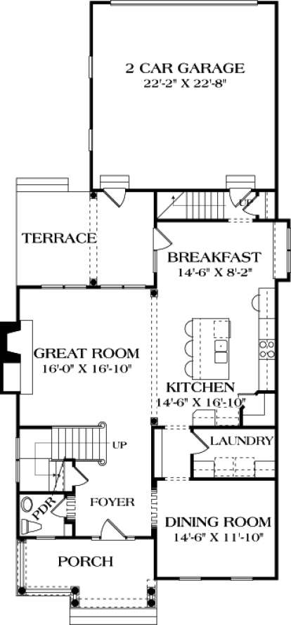 Floorplan 1 for House Plan #3323-00123