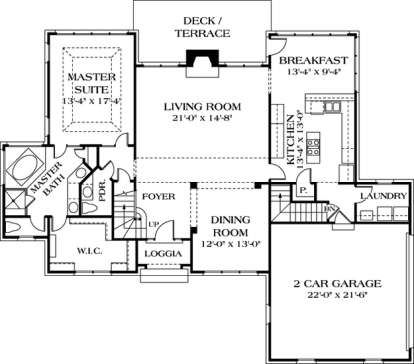 Floorplan 2 for House Plan #3323-00125