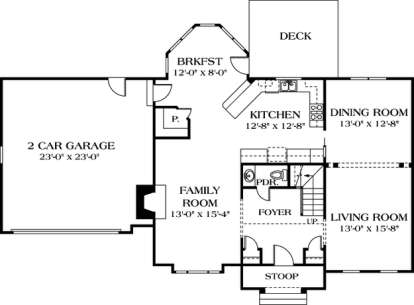 Floorplan 1 for House Plan #3323-00126