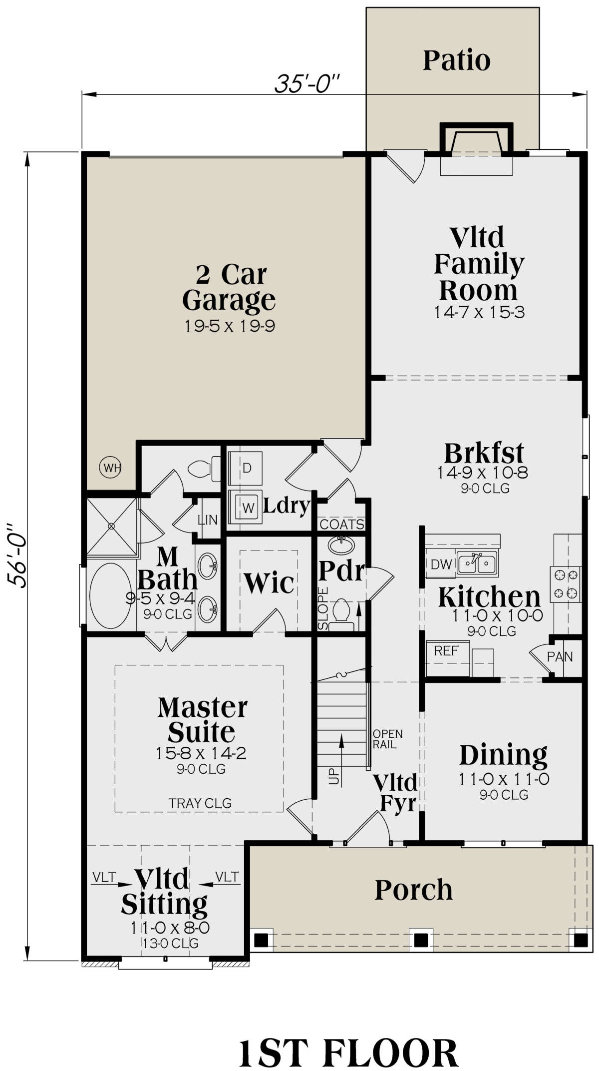Main Floor for House Plan #009-00108