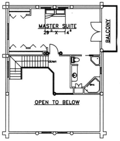 Second Floor for House Plan #039-00031