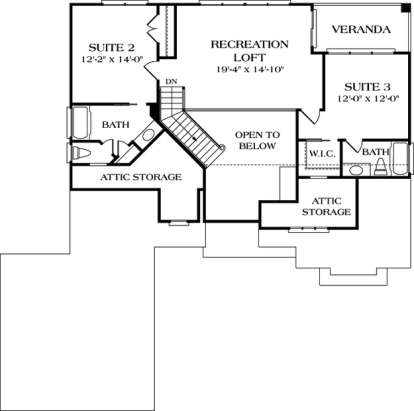Floorplan 2 for House Plan #3323-00139