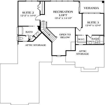Floorplan 2 for House Plan #3323-00140
