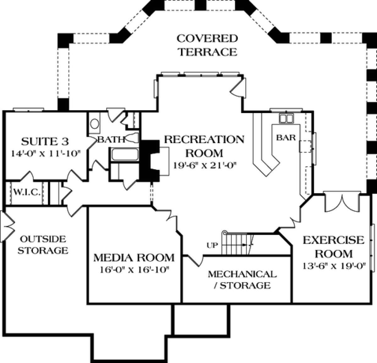 Floorplan 1 for House Plan #3323-00141