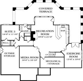 Floorplan 1 for House Plan #3323-00141