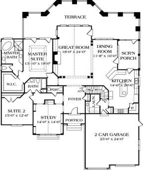 Floorplan 2 for House Plan #3323-00141