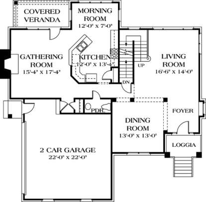 Floorplan 2 for House Plan #3323-00145