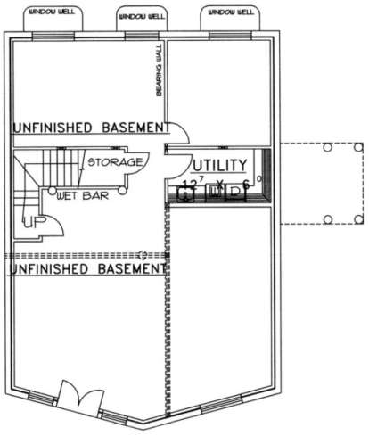 Basement Floor for House Plan #039-00033
