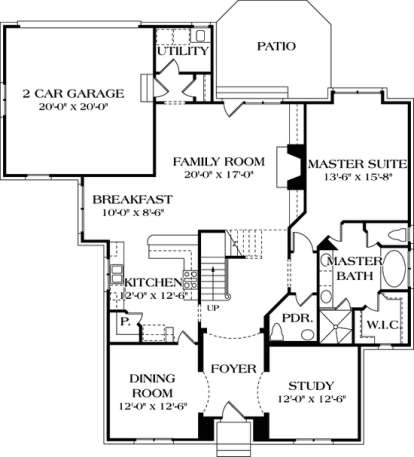 Floorplan 1 for House Plan #3323-00151