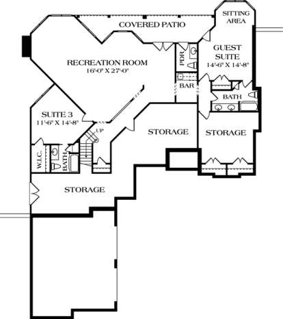 Floorplan 1 for House Plan #3323-00153