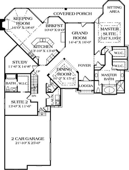 Floorplan 2 for House Plan #3323-00153