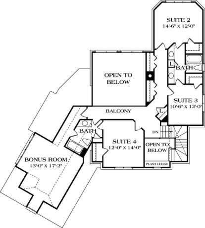 Floorplan 2 for House Plan #3323-00154