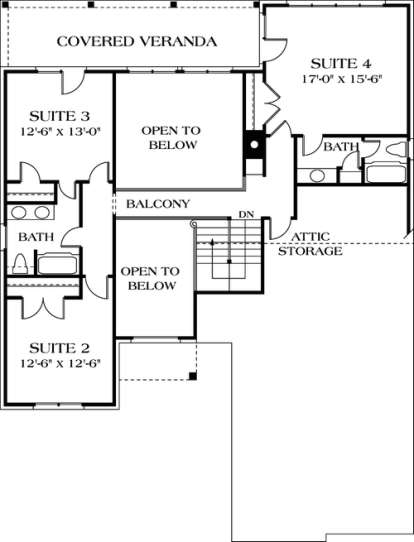 Floorplan 2 for House Plan #3323-00155