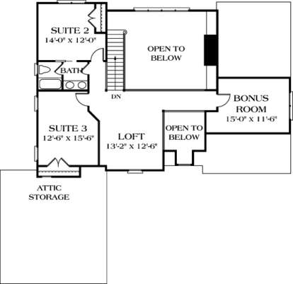 Floorplan 2 for House Plan #3323-00156