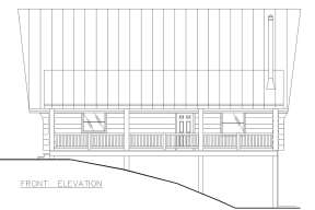 Cabin House Plan #039-00034 Elevation Photo