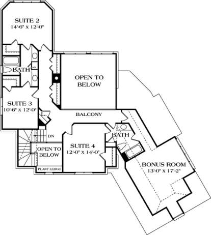 Floorplan 2 for House Plan #3323-00162