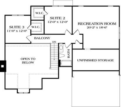 Floorplan 2 for House Plan #3323-00169