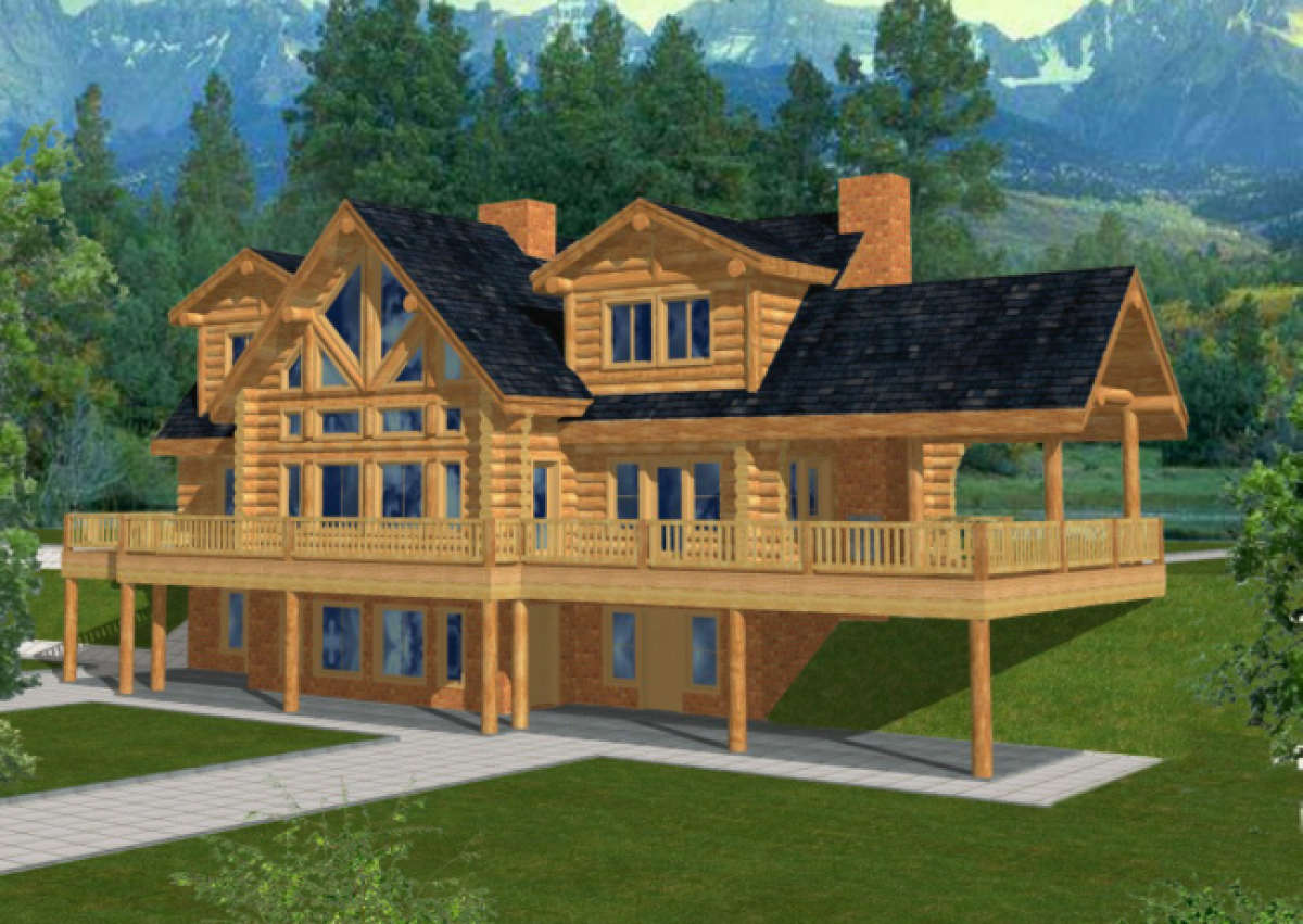 House Plan 039 00035 Log Plan 4 565 Square Feet 4 Bedrooms 3 5 Bathrooms