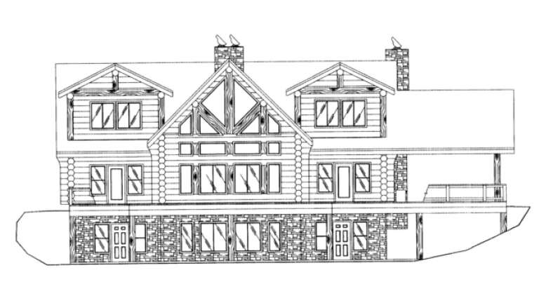 Log House Plan #039-00035 Elevation Photo