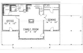 Basement Floor for House Plan #039-00035