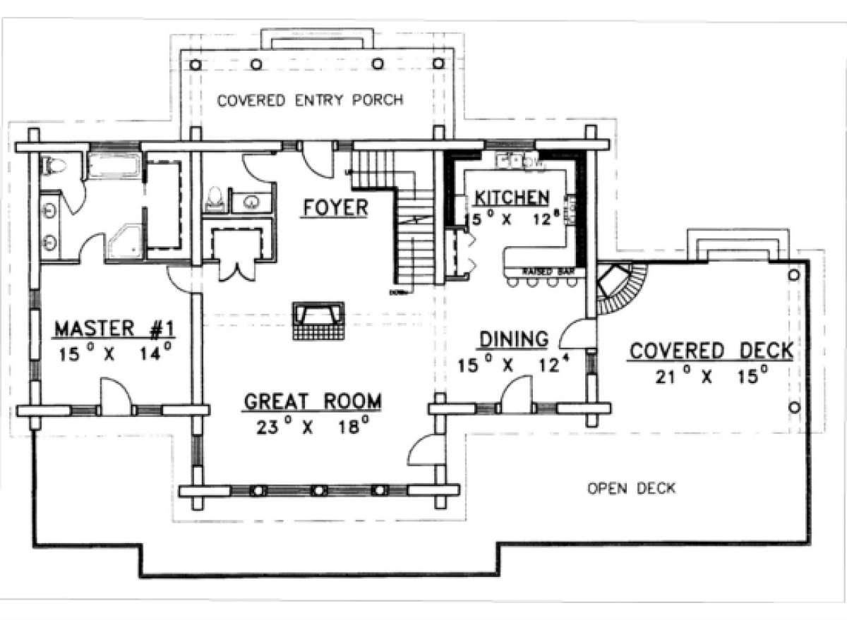 First Floor for House Plan #039-00035