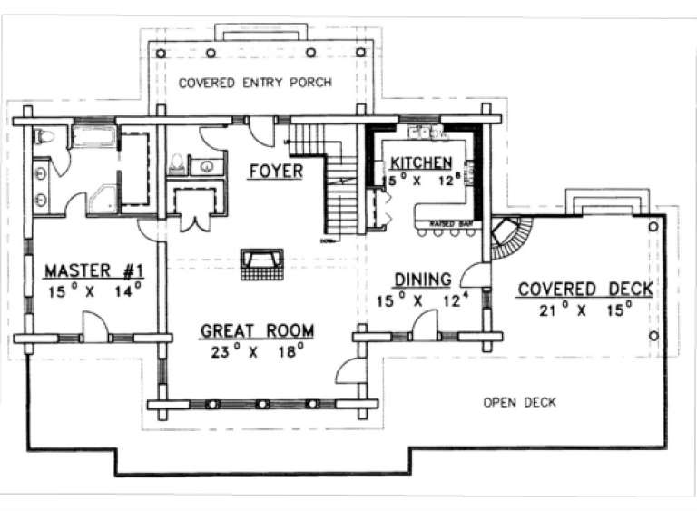 House Plan House Plan #1264 Drawing 2