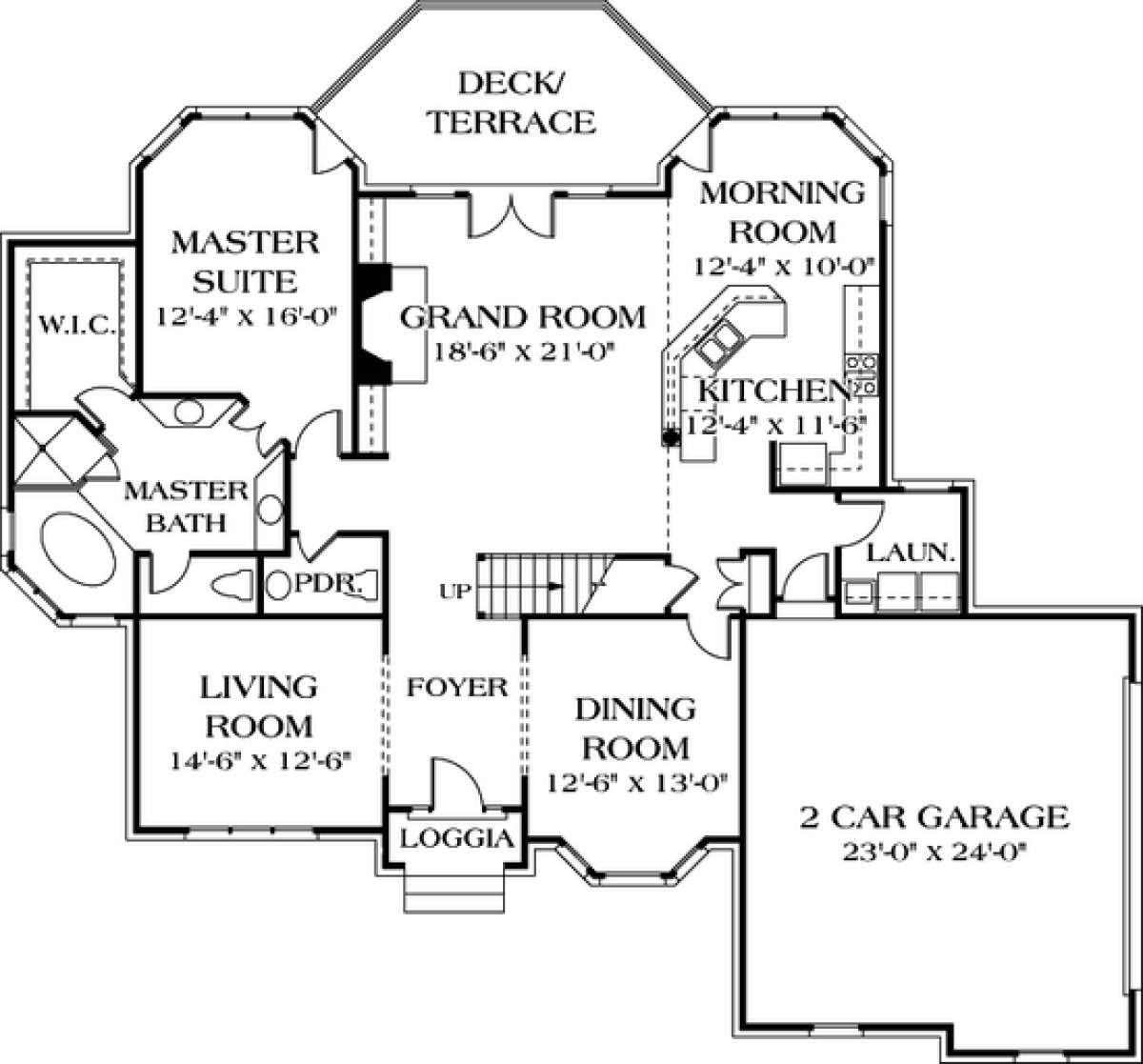 Floorplan 1 for House Plan #3323-00178