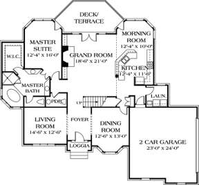 Floorplan 1 for House Plan #3323-00178