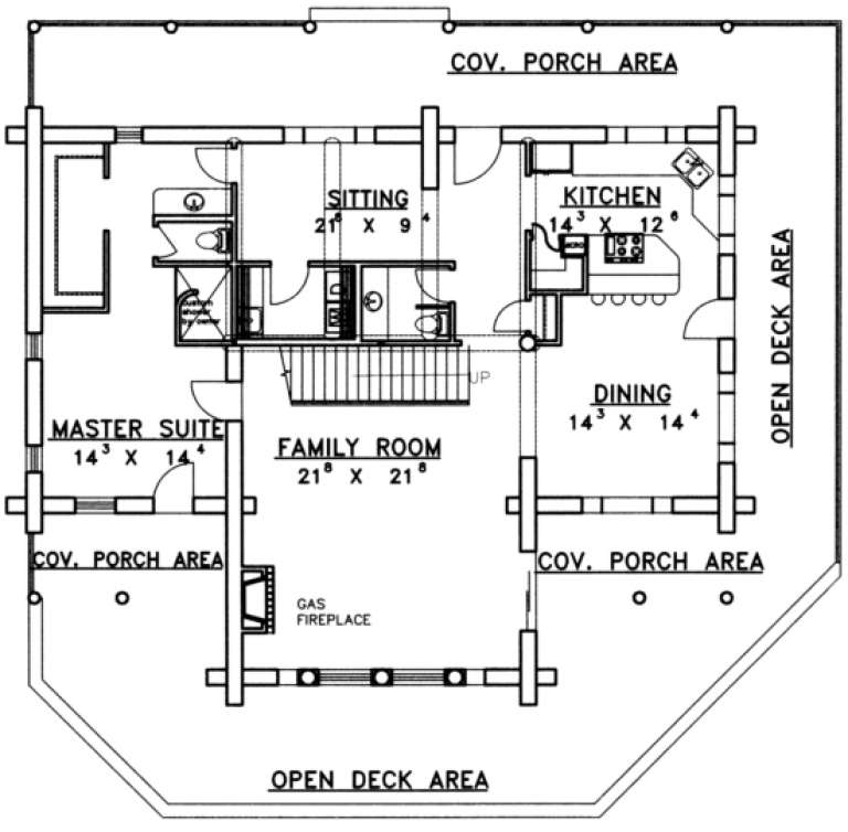 House Plan House Plan #1265 Drawing 1