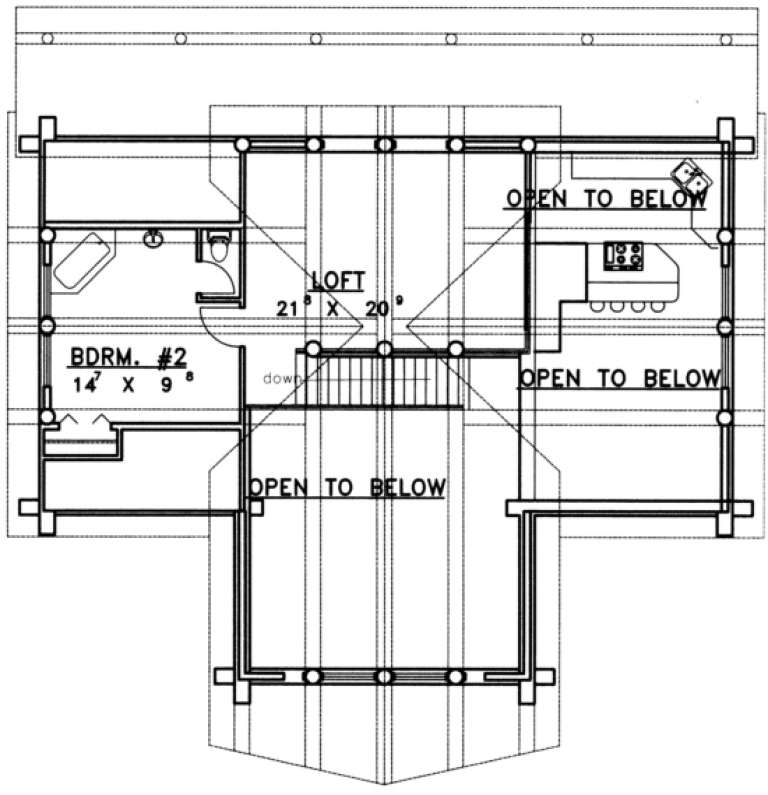 House Plan House Plan #1265 Drawing 2
