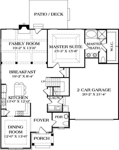 Floorplan 1 for House Plan #3323-00187