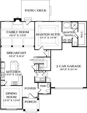 Floorplan 1 for House Plan #3323-00189