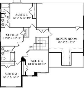 Floorplan 2 for House Plan #3323-00189