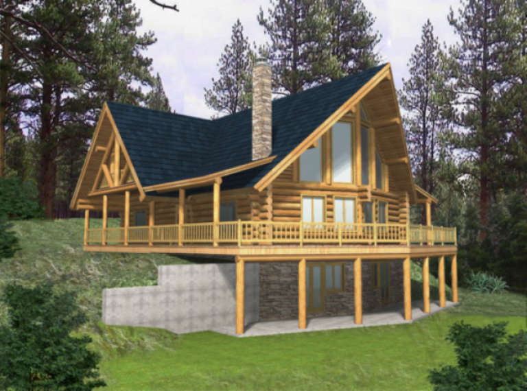 Vacation House Plan #039-00037 Elevation Photo