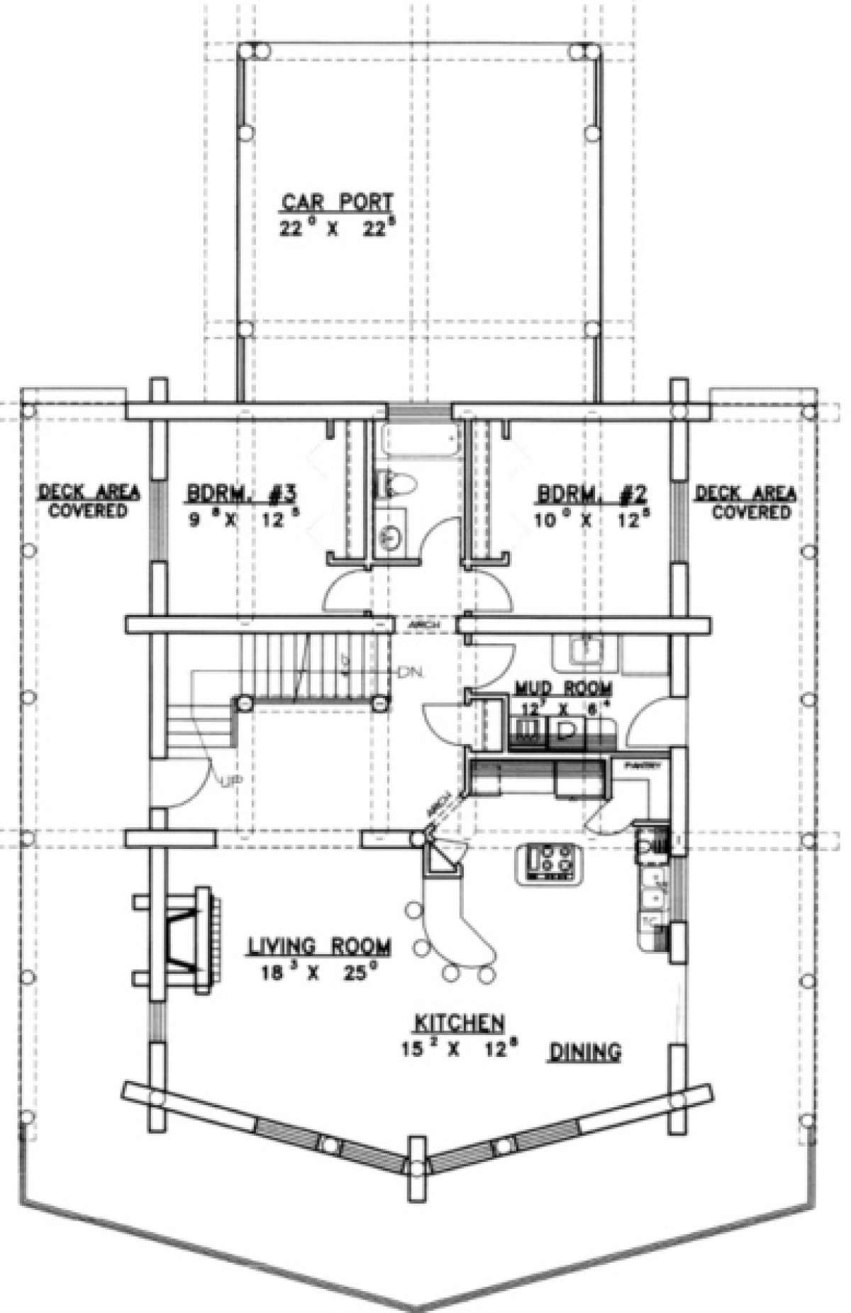 First Floor for House Plan #039-00037