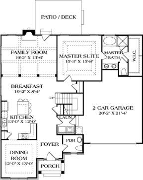 Floorplan 1 for House Plan #3323-00191