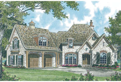 Luxury House Plan #3323-00197 Elevation Photo