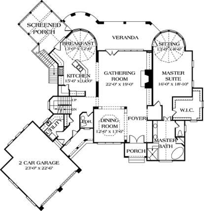 Main Floor for House Plan #3323-00197