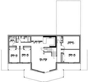 Basement Floor for House Plan #039-00038