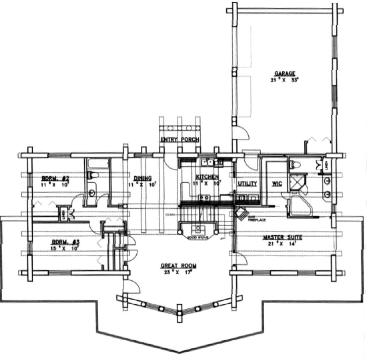 Main Floor for House Plan #039-00038