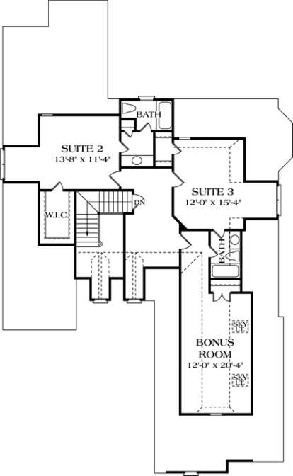 Floorplan 2 for House Plan #3323-00201