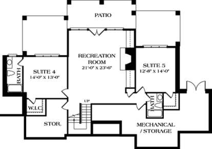 Floorplan 1 for House Plan #3323-00208