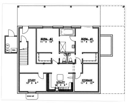 Basement Floor for House Plan #039-00039