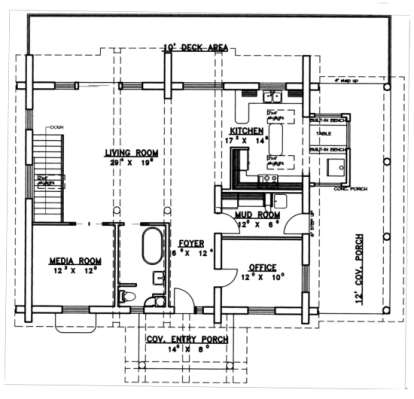 Main Floor for House Plan #039-00039