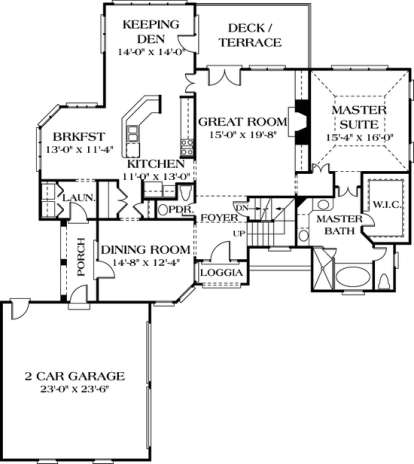 Floorplan 2 for House Plan #3323-00211