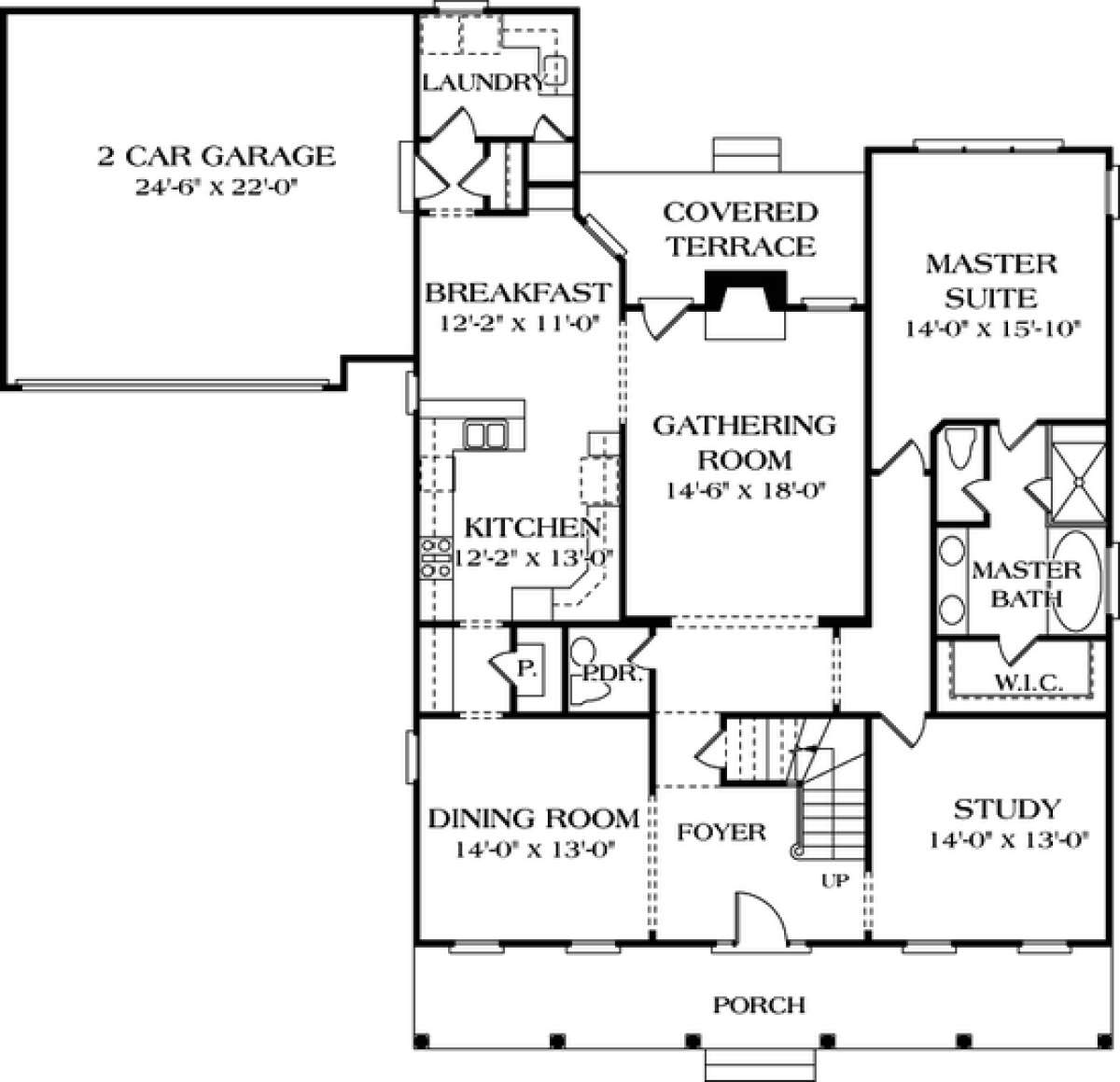 Floorplan 1 for House Plan #3323-00213