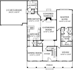 Floorplan 1 for House Plan #3323-00213